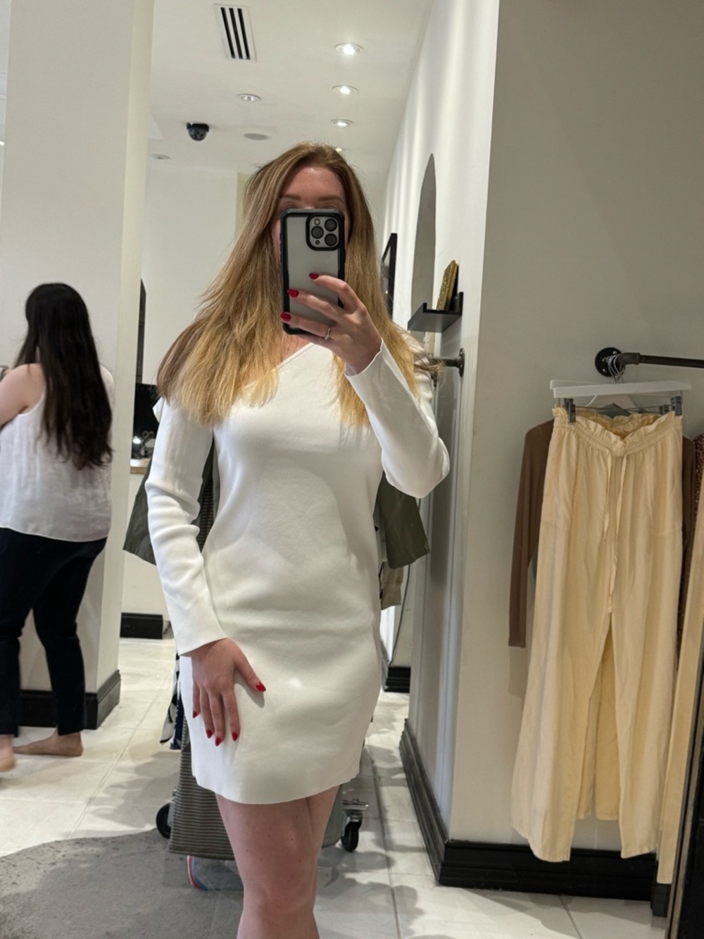 d’abea White Long Sleeve Dress - S
